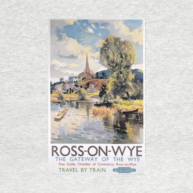 Ross-on-Wye, Herefordshire - BR - Vintage Railway Travel Poster - 1951 by BASlade93